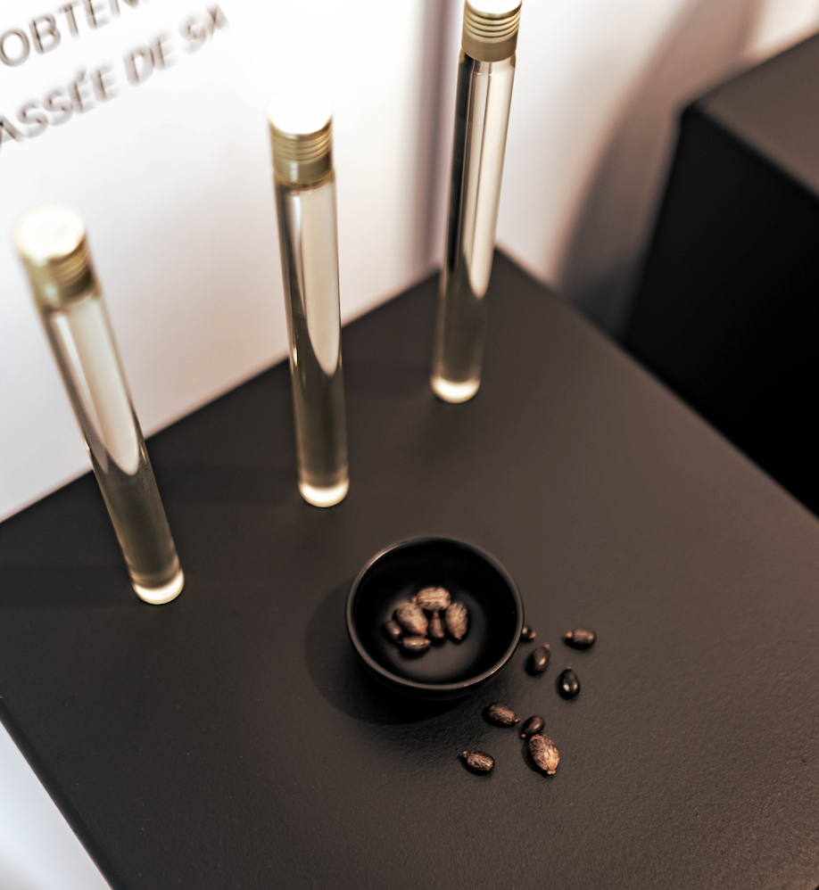 Fibre de ricin biosourcée utilisée dans la lingerie éthique Nissē, matériau innovant et écologique.